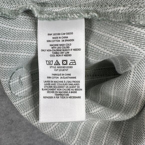 Joie Charlotte Short SZ 32 Green White Striped High Rise Rolled Hem Side Pockets - Picture 7 of 7